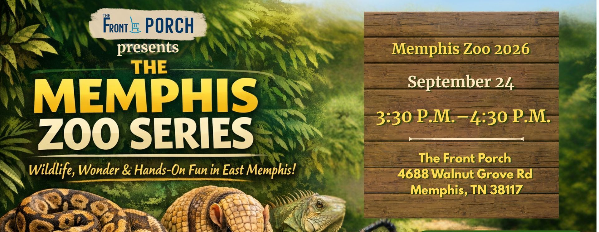 The Front Porch Memphis presents: The Memphis Zoo Series September 24